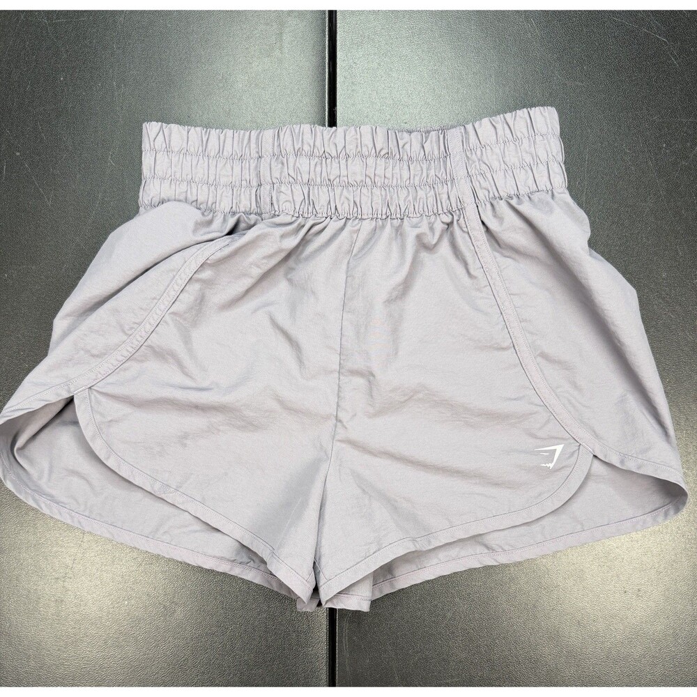 Gymshark Women's Regular Fit Retro Waistband Short EH6 Purple Small